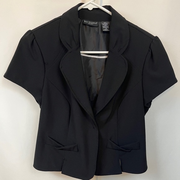 Black Suit Jacket Top Size Medium - Picture 6 of 9